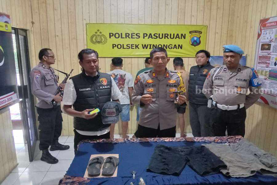 Polsek Winongan Pasuruan Amankan Pelaku dan Penadah Motor&nbsp;Curian
