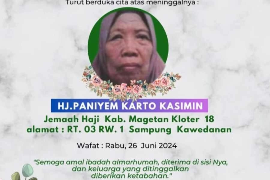 Lagi, Jemaah Haji Magetan Meninggal Dimakamkan di Tanah&nbsp;Suci