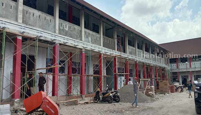 Telan Anggaran Rp19 Miliar, Progres Pembangunan SMPN 6 Blitar Capai 40&nbsp;Persen
